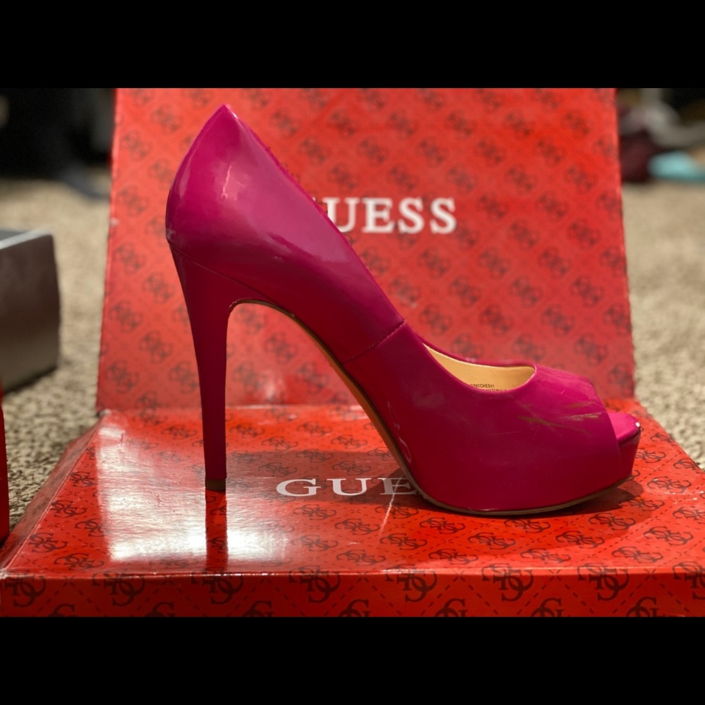 Hot pink stiletto shoes size 6 1/2